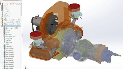 反置式發動機設計結構模型及其裝配流程解析